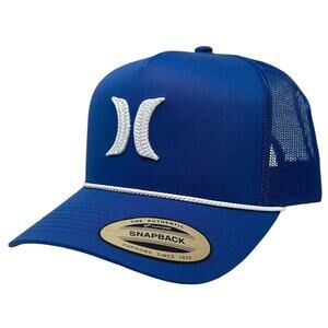 Hurley Men's Trucker Hat High Icon Mesh Snapback Cap in Blue